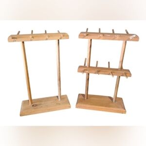 Wooden Dowl Acessories/Jewlery Stands PAIR